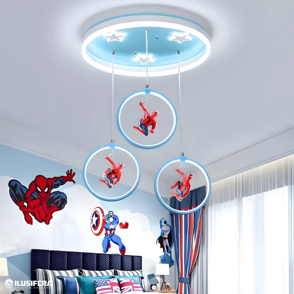 LAMPARA DE COLGAR PARA NIÑOS HOMBRE ARAÑA 534