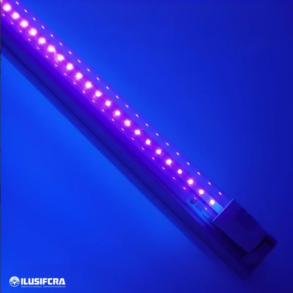 BASE PARA TUBO DOBLE PIN 1.20CM LUZ NEGRA T8 SL0195