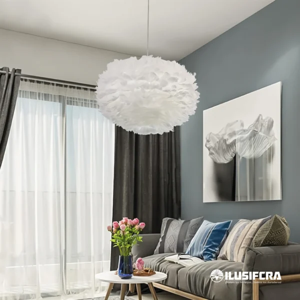 LÁMPARA DE COLGAR 21176-30 PLUMAS PEQ