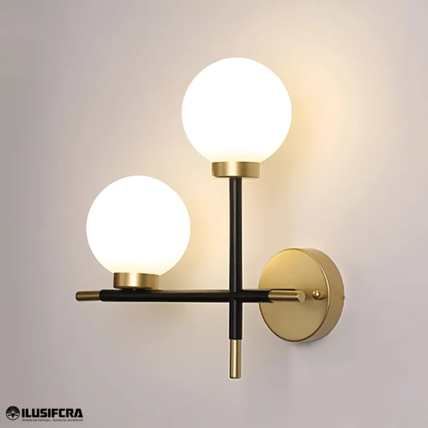 LÁMPARA DE PARED DOBLE ESFERA B35