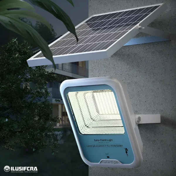 REFLECTOR SOLAR 100W AZUL INDUSTRIAL CON SENSOR