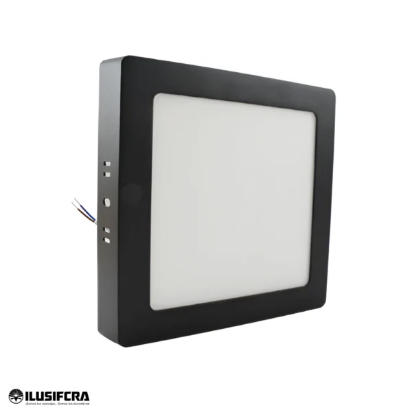 PANEL LED 12W PARCHE CUADRADO 6500K BORDE NEGRO ILUSIFCRA SL0046N
