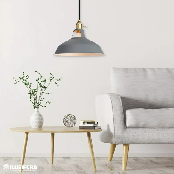 LÁMPARA COLGAR 0016-1 GRIS RETRO