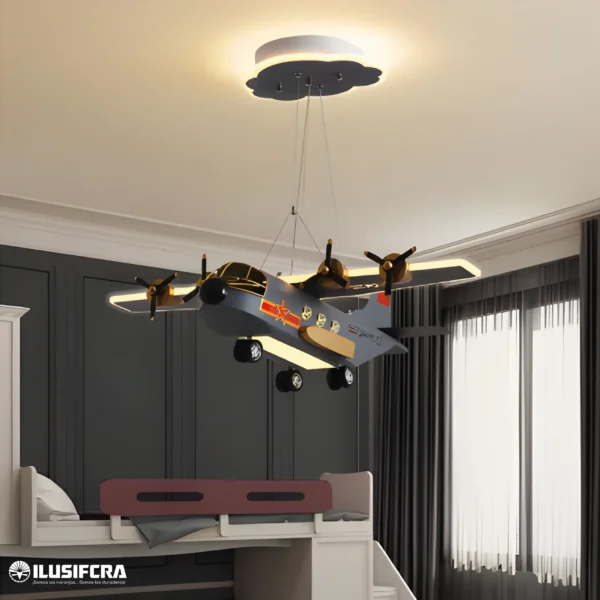 LAMPARA DE COLGAR PARA NIÑOS AVION 6802