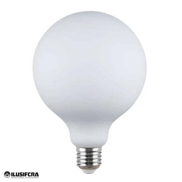 BOMBILLO LED TIPO GLOBO 9W VIDRIO LECHOSO 6500K G125 ILUSIFCRA