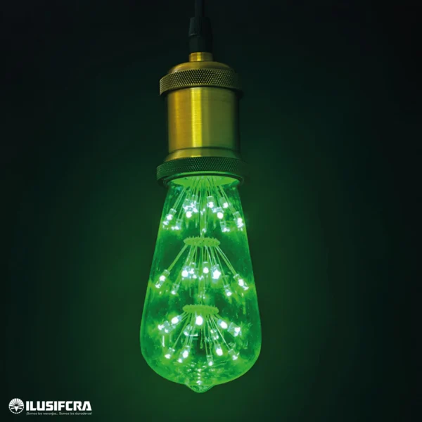 BOMBILLO VINTAGE ST64 VERDE SL0148