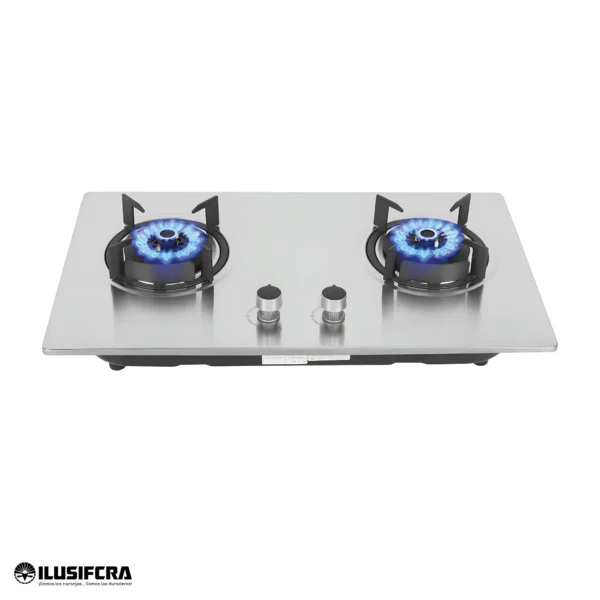 COCINA DE GAS 2 QUEMADORES ACERO INOXIDABLE CHF 0010