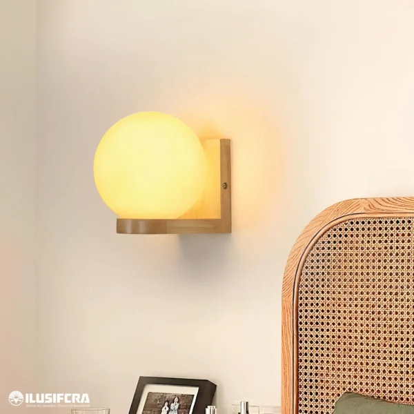FAROL DE PARED COPA DE VIDRIO REDONDA 8003-1