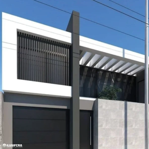 TUBO CUADRADO VIGA PVC ACABADO DECORATIVO GRIS CENIZA 50X50 P01 X 2.90M PARA EXTERIOR