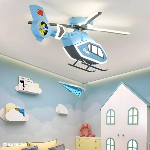 LAMPARA 7189 DE TECHO P/NIÑO HELICOPTERO