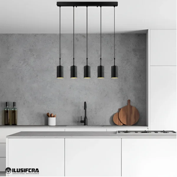 LAMPARA DE COLGAR TIPO RIEL 5 FOCOS MT512