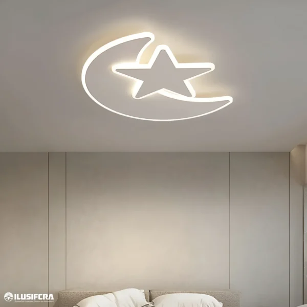 LAMPARA PARA TECHO ESTILO LUNA + ESTRELLA TRITONO LED XH702