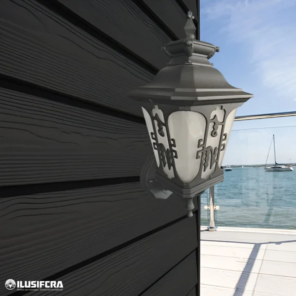 FAROL DE PARED PARA EXTERIOR NEGRO 2178