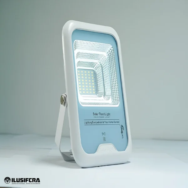 REFLECTOR SOLAR 60W AZUL INDUSTRIAL CON SENSOR