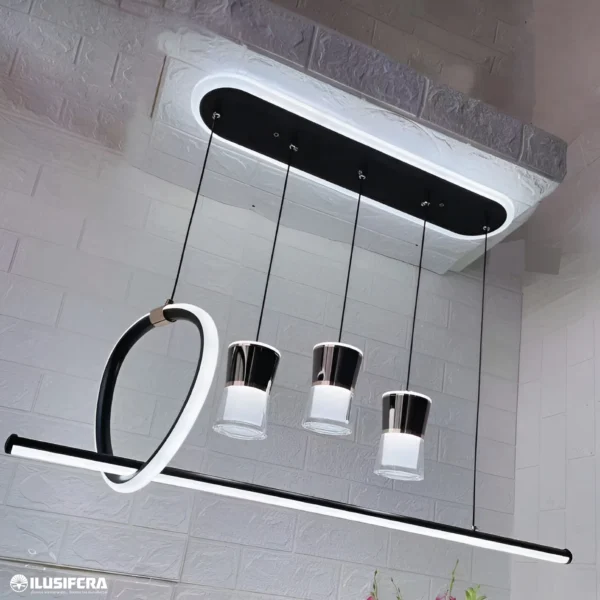 LAMPARA DE COLGAR BARRA CON ARO LED 2604