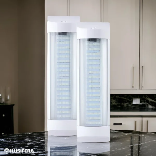 LAMPARA DOBLE LED 30CM 8W TRANSPARENTE L00135