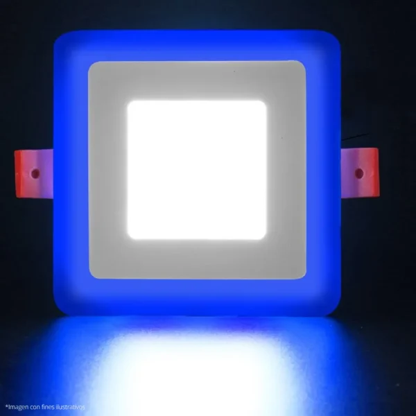 LED PANEL JY289 6+3 BORDE AZUL CUADRADO