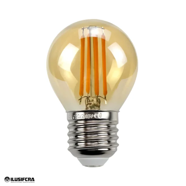 BOMBILLO LED G45 AMBAR PEQUEÑO 2700K ILUSIFCRA