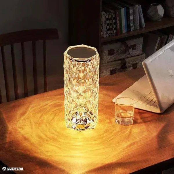 LÁMPARA DE MESA TÁCTIL TRANSPARENTE M001