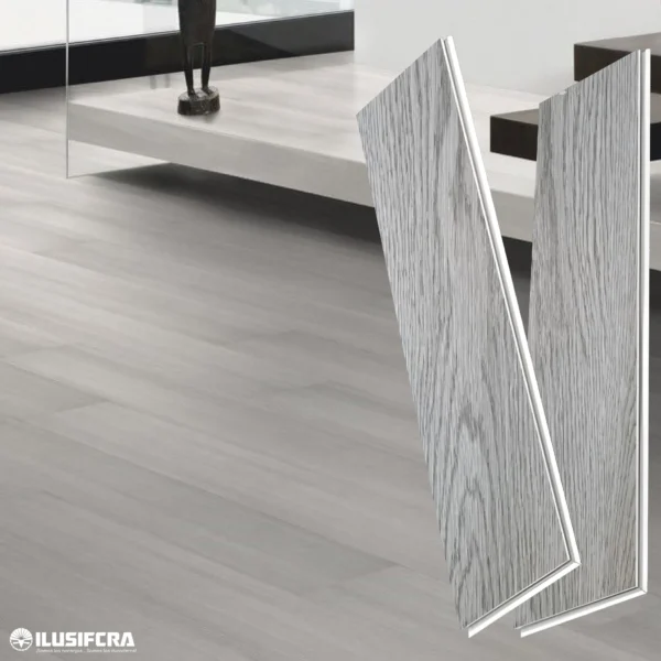 LÁMINA PARA PISO ESTILO SPC 10PC ACABADO GRIS OSCURO BETA SD-12 18MMX1.22M 2.2M2 CON ESPONJA