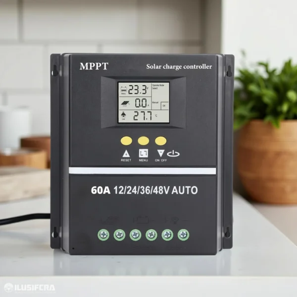 CONTROLADOR PARA PANEL SOLAR 12V/24V/48V 60A MPPT SY4860A ILUSIFCRA