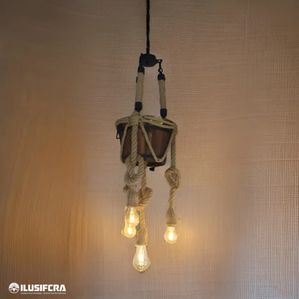 LAMPARA DE COLGAR DECORATIVA RUSTICA 3309-4