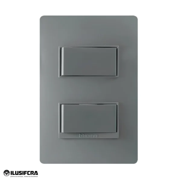 APAGADOR LUZICA DOBLE 15A GRAFITO PU5200GR