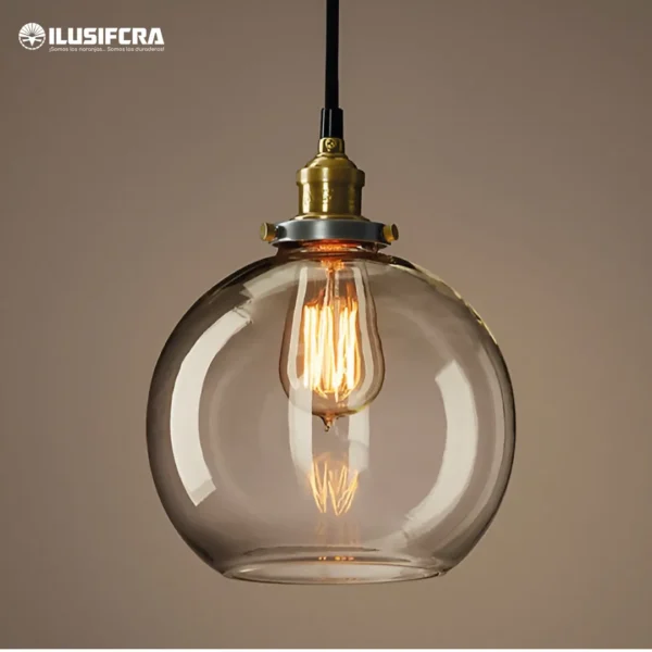 LÁMPARA COLGAR A122/3026-1 TIPO ESFERA VIDRIO