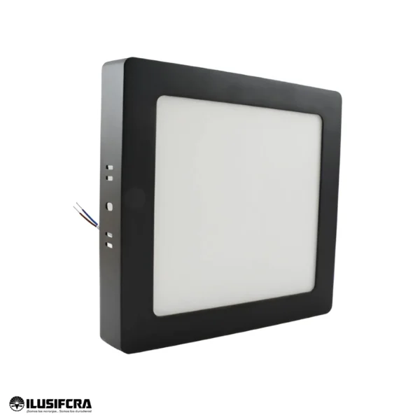 PANEL LED 12W PARCHE CUADRADO 3000K BORDE NEGRO ILUSIFCRA SL0046N
