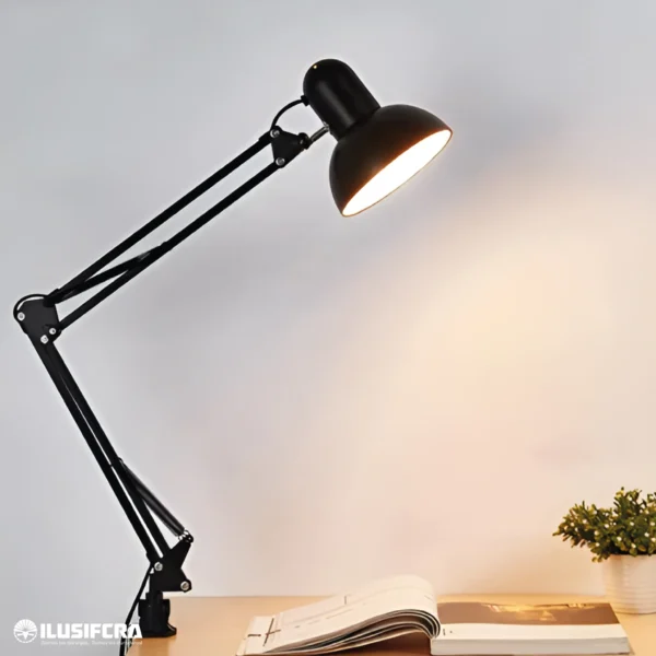 LÁMPARA DE MESA CON PRENSA TY-1800/800B-NEGRA-BLANCA ILUSIFCRA