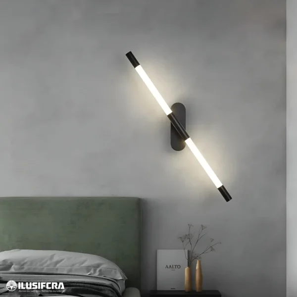 APLIQUE LED PARA PARED 2 BARRAS MINIMALISTAS 3943-600 CM