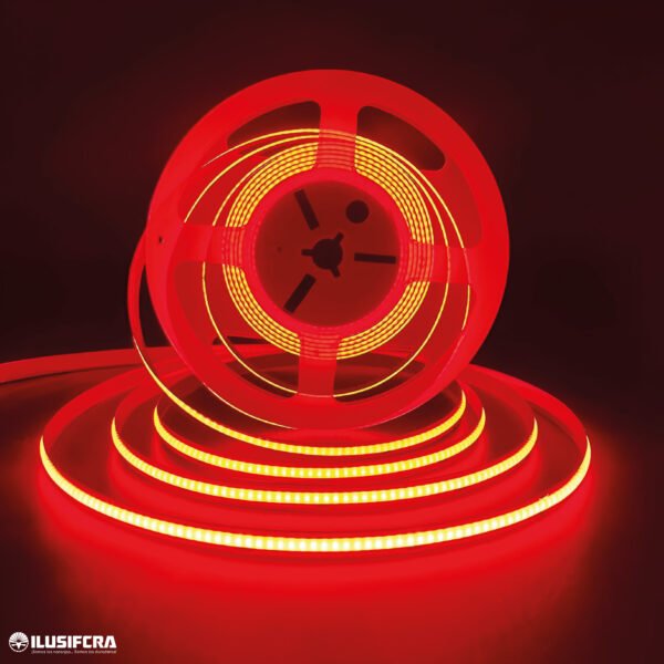 CINTA LED 10 METROS COB 8MM-320D IP20-24V ROJO ILUSIFCRA