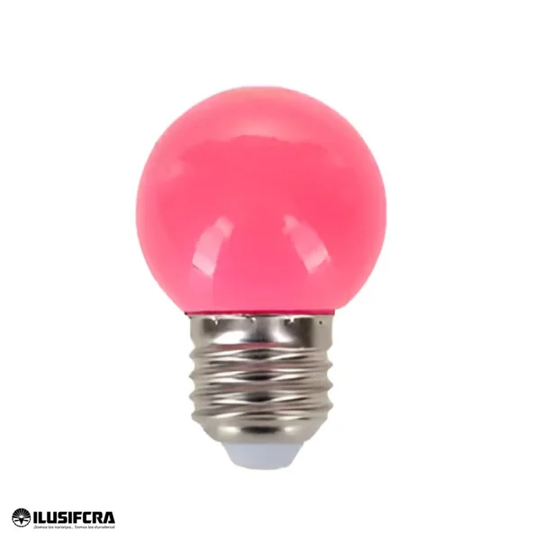 BOMBILLO LED NARIZ DE PAYASO G45 ROSADO ILUSIFCRA