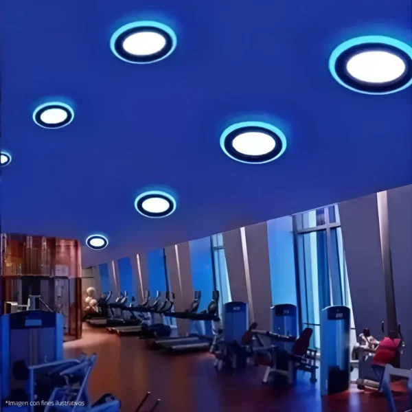 PANEL LED JY288 18+6 BORDE AZUL REDONDO