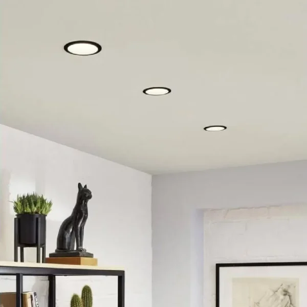 PANEL LED DE EMPOTRAR 24W REDONDO BORDE NEGRO 6500K ILUSIFCRA SL0036N