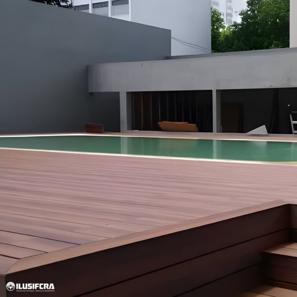 ESQUINERO ANGULAR DE DECK WPC ACABADO ROBLE OSCURO X 2.90M IS007