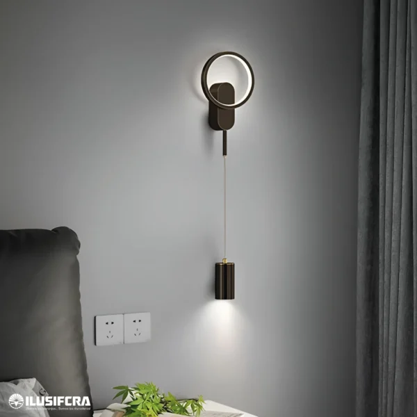 APLIQUE LED PARA PARED TAMYUSE MODERNO NEGRO 8039