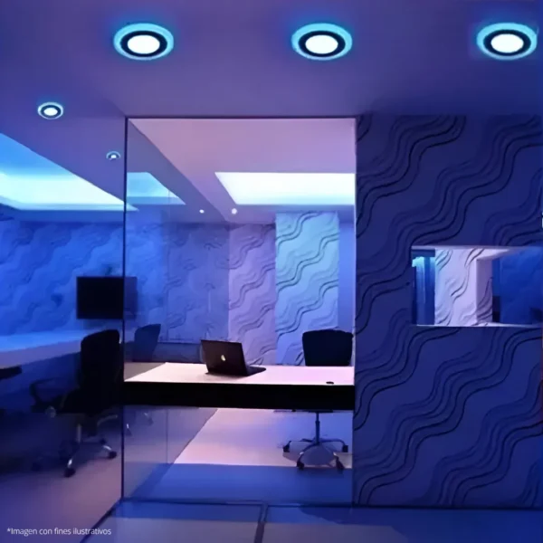 LED PANEL JY288 6+3 BORDE AZUL REDONDO