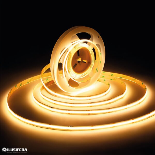 CINTA LED 10 METROS COB 8MM-320D IP20-24V 3000K CALIDA ILUSIFCRA